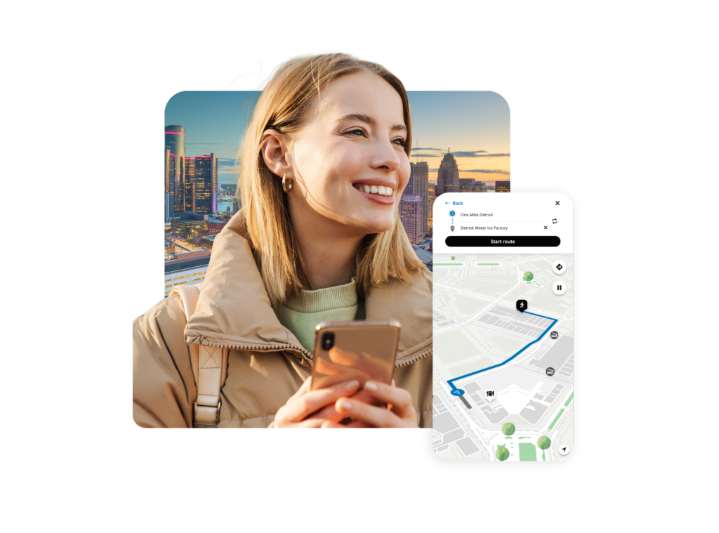 MapVX user creating a route