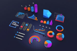 graphic showing assorted business analytics tools