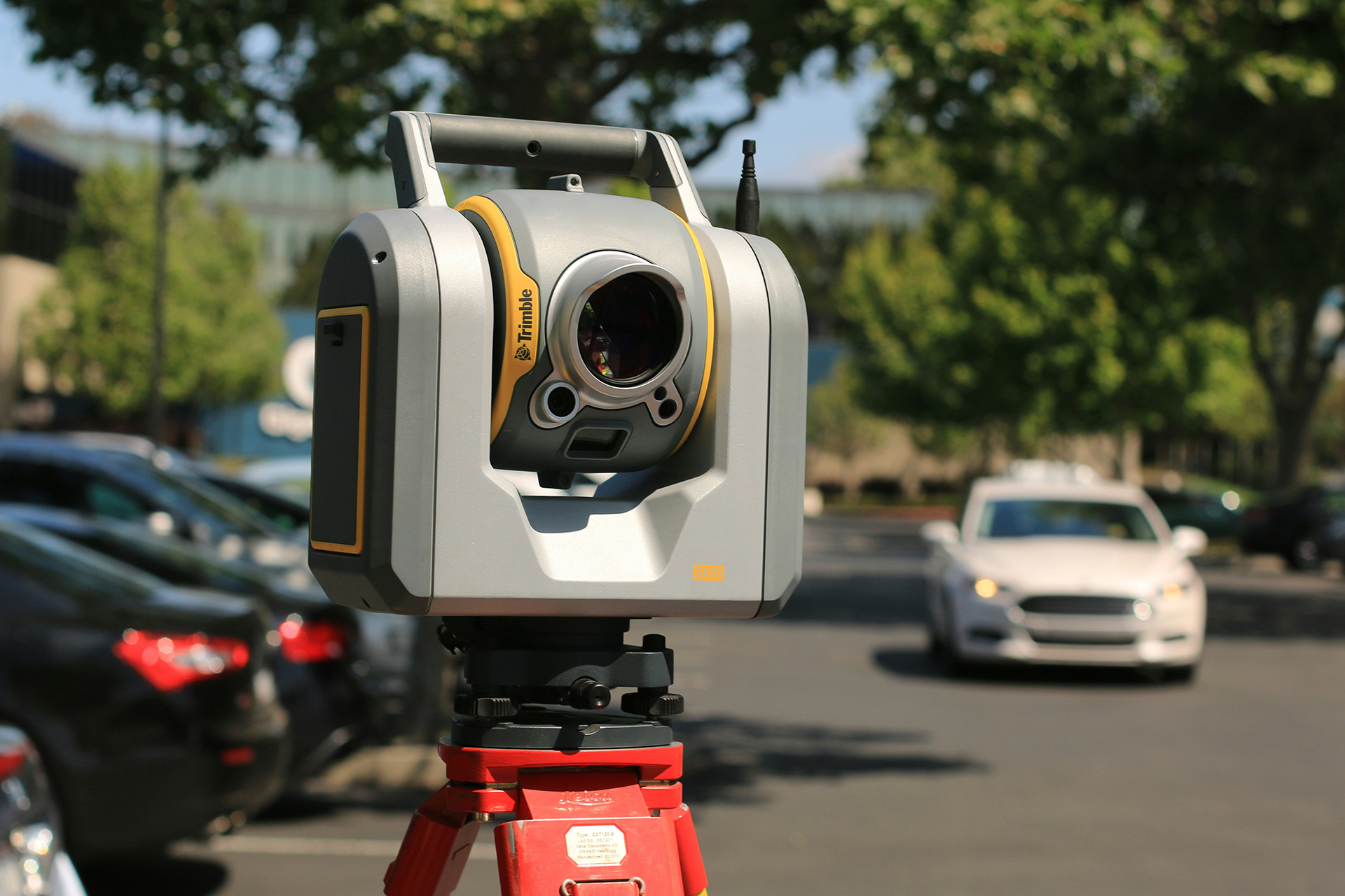 a lidar scanner in a parking lot